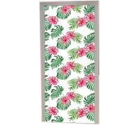 TACOKI Sticker Porte Monstera Délicieuse, Stickers Porte Trompe L'oeil Fleurs Autocollant Poster Auto-Adhésif Art Décor Pour Chambre Salon Salle de Bain Papier Peint 90x200 cm 4451z