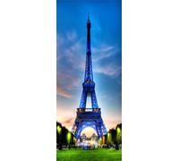 TACOKI Sticker Porte Paris, Stickers Porte Trompe L'oeil Architecture Urbaine Autocollant Poster Auto-Adhésif Art Décor Pour Chambre Salon Salle de Bain Papier Peint 77x200 cm 5410n