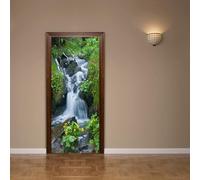 TACOKI Sticker Porte Paysage Naturel, Stickers Porte Trompe L'oeil Nature Autocollant Poster Auto-Adhésif Art Décor Pour Chambre Salon Salle de Bain Papier Peint 80x210 cm 4484z