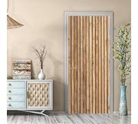 TACOKI Sticker Porte Planche, Stickers Porte Trompe L'oeil En Bois Autocollant Poster Auto-Adhésif Art Décor Pour Chambre Salon Salle de Bain Papier Peint 80x210 cm 5924n