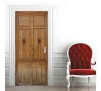 TACOKI Sticker Porte Porte en Bois, Stickers Porte Trompe L'oeil Porte de Grange Autocollant Poster Auto-Adhésif Art Décor Pour Chambre Salon Salle de Bain Papier Peint 77x200 cm 1954z