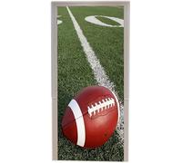 TACOKI Sticker Porte Rugby, Stickers Porte Trompe L'oeil Football Américain Autocollant Poster Auto-Adhésif Art Décor Pour Chambre Salon Salle de Bain Papier Peint 95x215 cm 6955z