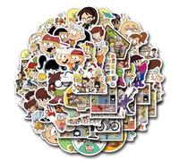 Tacomexi The Loud House 50 autocollants imperméables en vinyle pour ordinateur portable, pare-chocs, bouteilles d'eau, ordinateur, téléphone, casque, voiture, scrapbooking