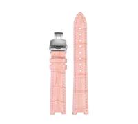 Taconey Bracelet de montre en cuir à extrémité concave, bracelet de remplacement personnalisable pour montres de femme,Rose argenté pliable,12x5mm