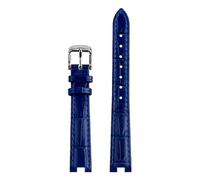 Taconey Bracelet de montre en cuir cranté 12/14 mm, bracelet de remplacement fin pour montres de femme,Épingle bleu royal-S,12x4mm
