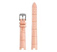 Taconey Bracelet de montre en cuir cranté 12/14 mm, bracelet de remplacement fin pour montres de femme,Épingle rose-S,12x4mm