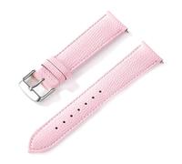 Taconey Bracelet de montre en cuir Epsom 18-24 mm, bracelet de rechange texturé à motif palmier,Poudre de Sakura,21 mm