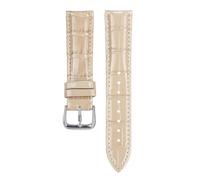 Taconey Bracelet de montre en cuir vintage 12-22 mm, bracelet de remplacement universel pour montres connectées,Beige,19 mm