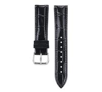Taconey Bracelet de montre en cuir vintage 12-22 mm, bracelet de remplacement universel pour montres connectées,Noir,18 mm