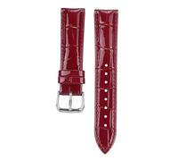 Taconey Bracelet de montre en cuir vintage 12-22 mm, bracelet de remplacement universel pour montres connectées,Rouge,20 mm