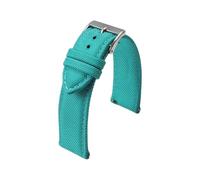 Taconey Bracelet de montre en toile imperméable 18/19/20/21/22/24 mm, double face, en nylon, à dégagement rapide,Bleu sarcelle,22 mm