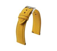 Taconey Bracelet de montre en toile imperméable 18/19/20/21/22/24 mm, double face, en nylon, à dégagement rapide,Jaune moutarde,24 mm