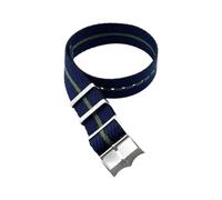 Taconey Bracelet de montre tactique 20-22 mm, bracelet de rechange en nylon, durable, réglable, à dégagement rapide, pour sports de plein air,Noir Bleu-Vert,20 mm