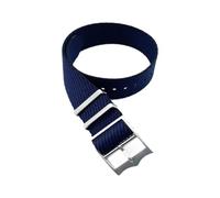 Taconey Bracelet de montre tactique 20-22 mm, bracelet de rechange en nylon, durable, réglable, à dégagement rapide, pour sports de plein air,Bleu,22 mm