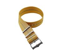 Taconey Bracelet de montre tactique 20-22 mm, bracelet de rechange en nylon, durable, réglable, à dégagement rapide, pour sports de plein air,Orange Kaki,20 mm