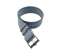 Taconey Bracelet de montre tactique 20-22 mm, bracelet de rechange en nylon, durable, réglable, à dégagement rapide, pour sports de plein air,Gris Blanc,20 mm