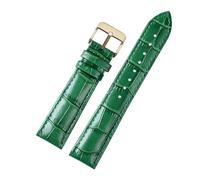 Taconey Bracelet de montre unisexe en cuir à motif bambou 16-22 mm avec boucle déployante, étanche,Une épingle en or,16 mm