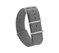 Taconey Bracelet de rechange en nylon, 18, 19, 20, 22 mm, pour montre d'extérieur décontractée, respirant et confortable,Gris clair,19 mm