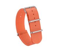 Taconey Bracelet de rechange en nylon, 18, 19, 20, 22 mm, pour montre d'extérieur décontractée, respirant et confortable,Orange,18 mm