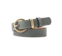 Taconey Ceinture fine en cuir pour femme, polyvalente avec robes et pantalons, un accessoire vestimentaire.,Bleu brume,106