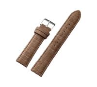 Taconey Lot de 2 sangles en nylon denim 10/12/14/16/18/20/22 mm, souples et simples, polyvalentes, décontractées et réglables,Brun foncé,12 mm, boucle argentée