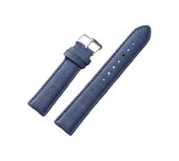 Taconey Lot de 2 sangles en nylon denim 10/12/14/16/18/20/22 mm, souples et simples, polyvalentes, décontractées et réglables,Bleu foncé,14 mm, boucle argentée