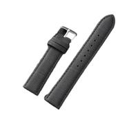 Taconey Lot de 2 sangles en nylon denim 10/12/14/16/18/20/22 mm, souples et simples, polyvalentes, décontractées et réglables,Gris foncé,14 mm, boucle argentée