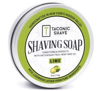 Taconic Shave Barbershop Savon à raser de qualité pour hommes et femmes aux huiles de graines riches en antioxydants - Savon à raser hydratant pour tous types de peau (chaux)
