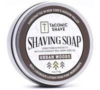 Taconic Shave Salon de coiffure Qualité Urban Woods rasage Savon à l'huile de graines de chanvre riche en antioxydants - avec des notes de cèdre, bergamote et tabac