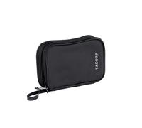 TACORA Sac de câbles portable 100 % recyclé Organisateur de câbles électroniques Accessoires de voyage Sac de rangement pour chargeur, adaptateurs, écouteurs 22 x 13 x 5 cm, Noir , ORGANISATEUR TECH