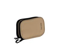 TACORA Sac de câbles portable 100 % recyclé Organisateur de câbles électroniques Accessoires de voyage Sac de rangement pour chargeur, adaptateurs, écouteurs 22 x 13 x 5 cm, beige, ORGANISATEUR TECH