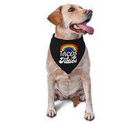 Tacos and Titties Funny Gay Lesbian Pride LGBTQ Dog Bandanas Pet Scarf Triangle Bib Cats Foulard réglable Accessoires pour Petit Moyen Grand Chiot