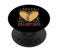 Tacos are My Valentine Funny Valentine’s Day Foodie PopSockets PopGrip Adhésif
