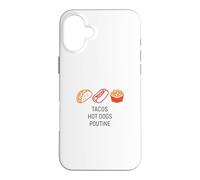 Tacos Hot Dogs Poutine Stadium Food USA Canada Mexique Snack Coque pour iPhone 16 Plus