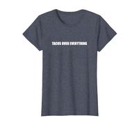 Tacos sur Tout T-Shirt, Femme, Bleu Chiné, M