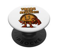 Tacos to The Rescue Funny Food Humour PopSockets PopGrip Adhésif