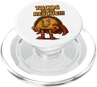 Tacos to The Rescue Funny Food Humour PopSockets PopGrip pour MagSafe