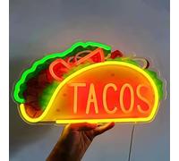 Tacos UV Imprimer LED Signe Néon Acrylique Illuminer Art Décor Mural pour Homme Grotte Garage Bar Magasins Chambre Décorations Chambre Fête Maison Vacances Alimenté USB