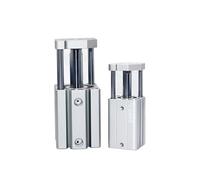 TACQ12/16/20/25/32/40/50/63mm Bore 5-100mm Stroke -S Thin Pneumatic Air Cylinder Three-Axis Three-Rod With Guide Rod Piston(Stroke 20mm,TACQ40 (Bore 40mm))