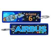 Tacro Porte-clés fusée Ariane 6 Kids de 10 cm brodé, avec design convivial, parfait pour une utilisation sur les clés et pour les petits amateurs d'aéronautique, bleu, M