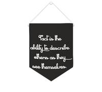 Tact Is The Ability to Describe Others As They See Themselves Bannière murale inspirante à suspendre fanion bannière murale décoration d'intérieur pour salon, chambre à coucher, bureau, cadeaux de