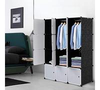 TactFire Armoire Penderie Modulable, 12 Cubes, Armoire Chambre