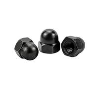 Tactfulw 6-80 pièces écrou borgne M3 M4 M5 M6 M8 M10 M12 en acier au carbone noir dôme écrou couvercle sur écrous