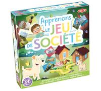 Tactic 59447- Apprenons Le Jeu de Société, Apprentissage du Langage, 3-6 Ans, 2+ Joueurs, Jeu de Parcours, Bois, avec Figurine de Chien et Maisons 3D