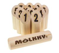 Tactic Mölkky® GO - Jeu de quilles finlandais en Bois - Taille de quille Officielle en Version compacte - Jeu d’adresse extérieur - Dès 6 Ans
