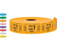 Tacticai 1000 billets de tombola, repas, orange (1 sur 8 couleurs), rouleau unique, billet pour événements, nourriture, récompense de ollecte de fonds et prix