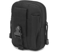 Tactical Bag Belt Pouch Molle Gadget Edc Military Pouch For Phone Hiking Cycling Sport (Black)