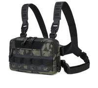 Tactical Chest Pack, Water-Resistant Vest Bag with Multiple Compartments, Lightweight Chest Rig Bag with Adjustable Straps for Hiking, Camping, Cycling, Travel and Outdoor Use