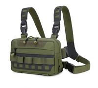 Tactical Chest Pack, Water-Resistant Vest Bag with Multiple Compartments, Lightweight Chest Rig Bag with Adjustable Straps for Hiking, Camping, Cycling, Travel and Outdoor Use
