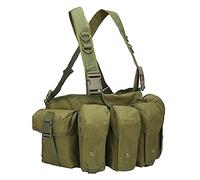 Tactical Chest Rig Bag, Gilet Tactique Militaire Hommes Camouflage Airsoft Gilet Poche Molle Réglable avec Petites Poches 800D Oxford Paintball Gilet pour Formation Tactique Chasse Airsoft Équipement